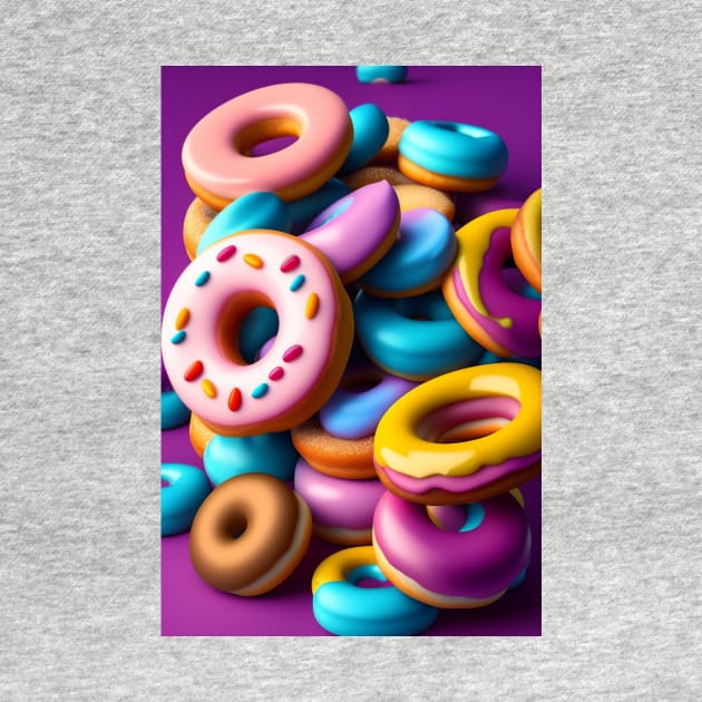 Colorful Yummy Donut by Fun and Cool Tees